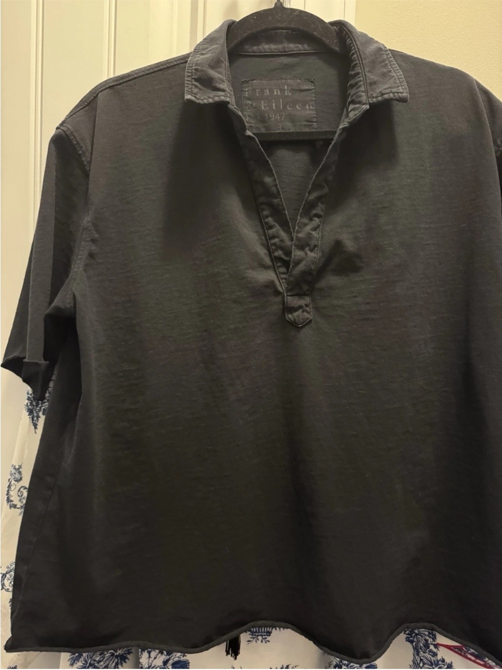 Frank & Eileen Black Short Sleeve Polo Tee